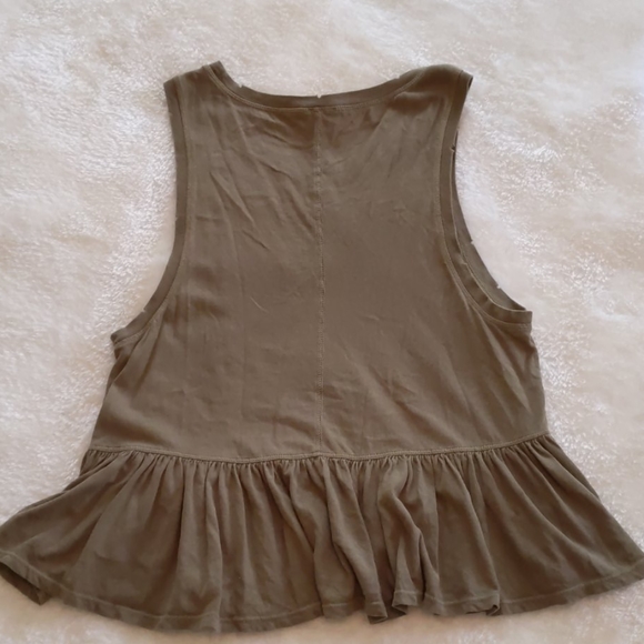 We the Free Continental Peplum Tank, Army Green - Picture 9 of 11